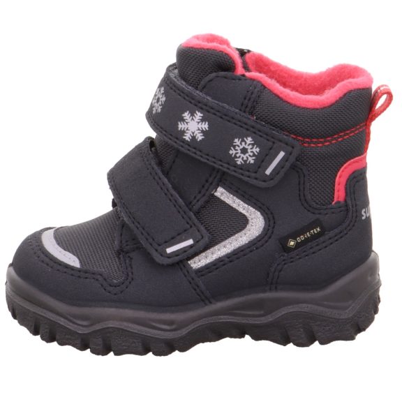 Superfit csizma kislány Husky szürke-pink hópihés