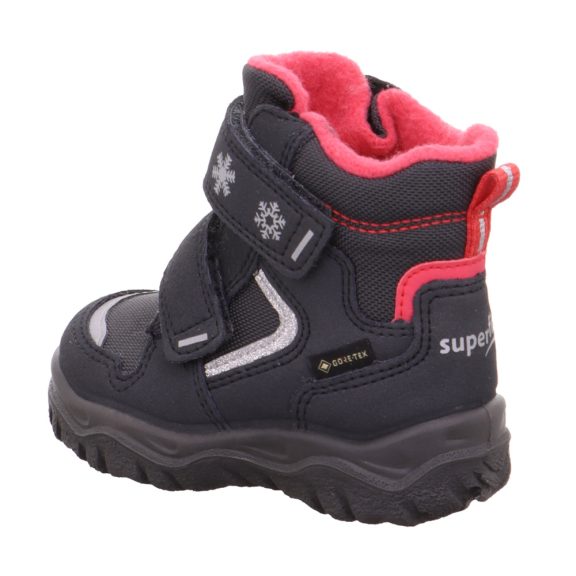 Superfit csizma kislány Husky szürke-pink hópihés