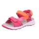 Púderlila lány Superfit Criss Cross sportos szandál pink-narancs