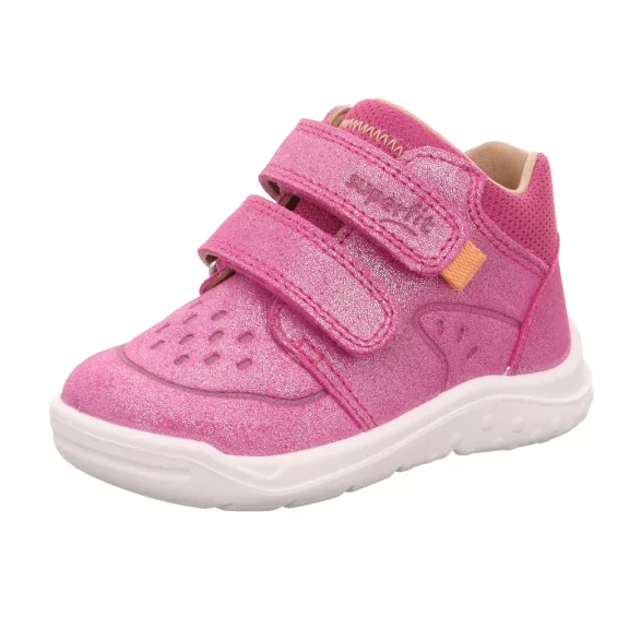 Superfit Whaley nubuk bőr gyerekcipő pink színben csillogós felülettel Superfit Whaley nubuk bőr gyerekcipő pink színben csillogós felülettel