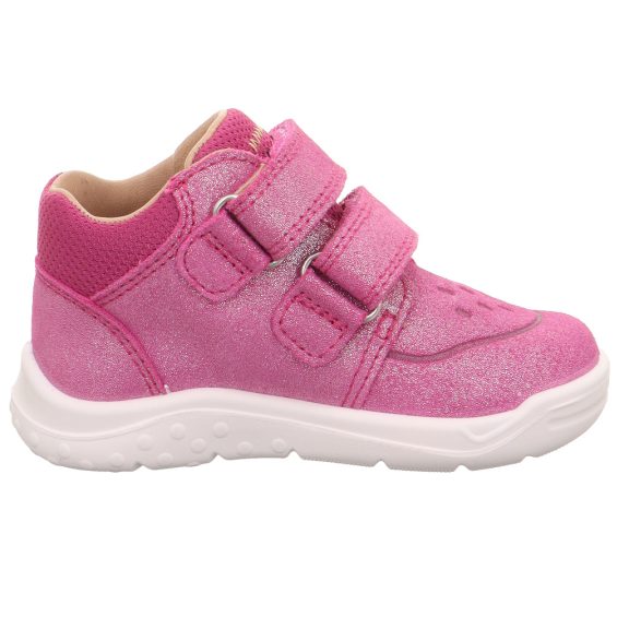 Superfit Whaley nubuk bőr gyerekcipő pink színben csillogós felülettel Superfit Whaley nubuk bőr gyerekcipő pink színben csillogós felülettel