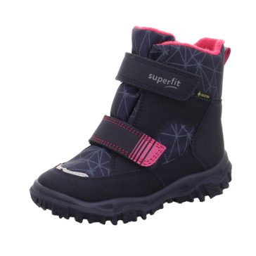 Husky Superfit téli bundás csizma sötétkék-pink
