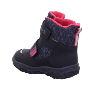 Husky Superfit téli bundás csizma sötétkék-pink