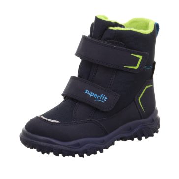   Husky Superfit téli bundás kisfiú csizma sötétkék-sárga