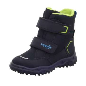   Husky Superfit téli bundás kisfiú csizma sötétkék-sárga