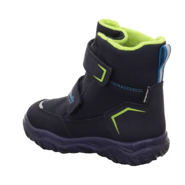   Husky Superfit téli bundás kisfiú csizma sötétkék-sárga