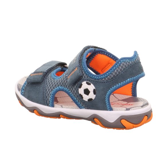 Superfit Mike3 sportos szandál foci labdával kék-neon narancssárga strapabíró modell