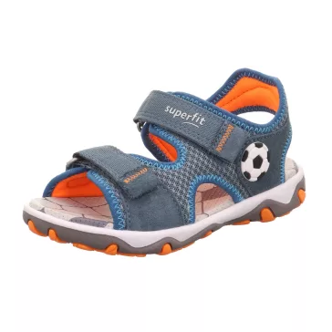 Superfit Mike3 sportos szandál foci labdával kék-neon narancssárga strapabíró modell