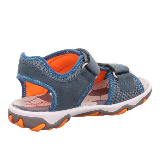 Superfit Mike3 sportos szandál foci labdával kék-neon narancssárga strapabíró modell