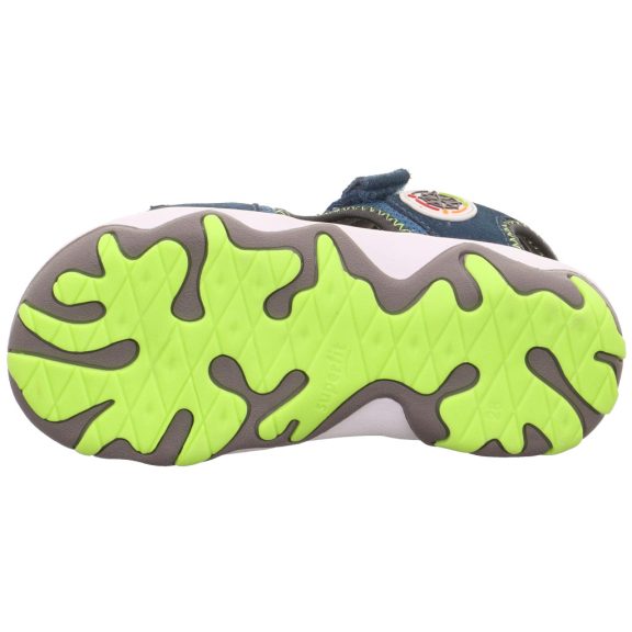 Superfit Mike3 sportos szandál focis íránytűs emblémával kék-neon sárga strapabíró modell Superfit Mike3 sportos szandál focis íránytűs emblémával kék-neon sárga strapabíró modell