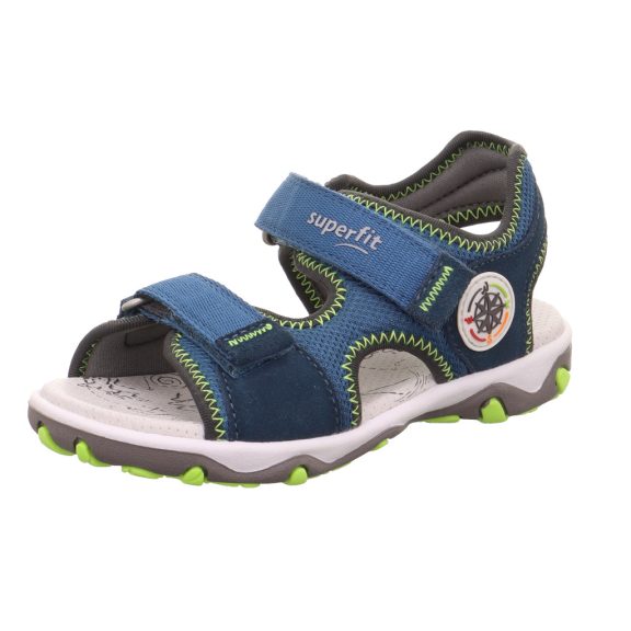 Superfit Mike3 sportos szandál focis íránytűs emblémával kék-neon sárga strapabíró modell Superfit Mike3 sportos szandál focis íránytűs emblémával kék-neon sárga strapabíró modell