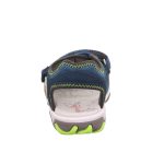 Superfit Mike3 sportos szandál focis íránytűs emblémával kék-neon sárga strapabíró modell