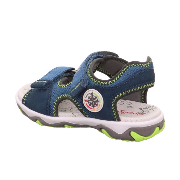 Superfit Mike3 sportos szandál focis íránytűs emblémával kék-neon sárga strapabíró modell Superfit Mike3 sportos szandál focis íránytűs emblémával kék-neon sárga strapabíró modell