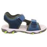 Superfit Mike3 sportos szandál focis íránytűs emblémával kék-neon sárga strapabíró modell