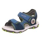Superfit Mike3 sportos szandál focis íránytűs emblémával kék-neon sárga strapabíró modell