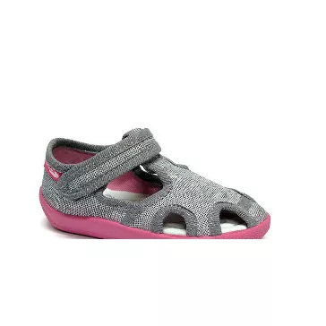 Renbut benti cipő ezüst/pink félnyitott
