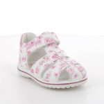 Primigi kislány zárt orrú baba szandál fehér alapon rózsaszín apróvirág mintával