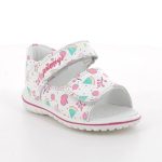 Primigi első lépés baba szandál fehér alapon gyümölcs mintás