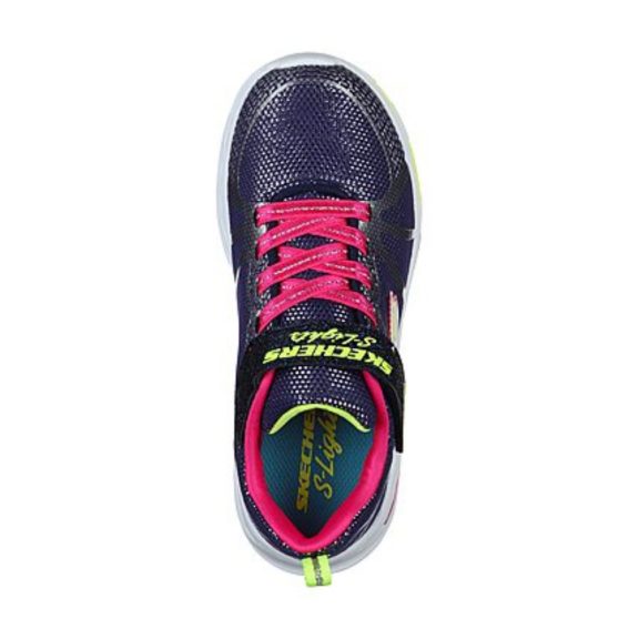 Skechers Shimmer Beems kislány világító cipő sötétkék-ezüst