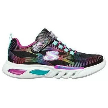 Skechers világító talpú kislány gyerek cipő szivárvány színben