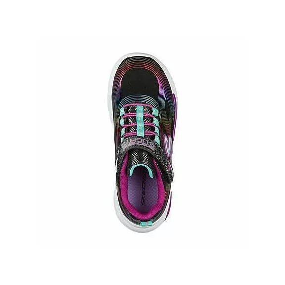 Skechers világító talpú kislány gyerek cipő szivárvány színben