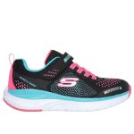 Skechers kislány vízálló cipő ultra groove fekete-pink