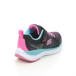 Skechers kislány vízálló cipő ultra groove fekete-pink