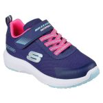 Skechers Dinamic Tread vízálló gyerek cipő liláskék-pink