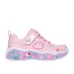 Skechers kislány sportcipő rózsaszínben cuki csajos mintákkal