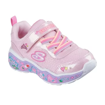 Skechers kislány sportcipő rózsaszínben cuki csajos mintákkal