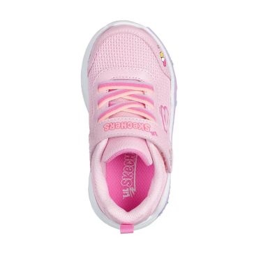 Skechers kislány sportcipő rózsaszínben cuki csajos mintákkal