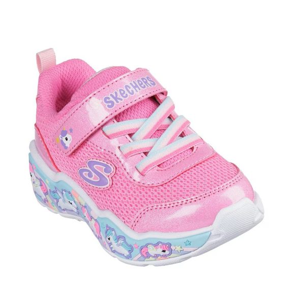 Skechers kislány sportcipő rózsaszínben cuki csajos mintákkal