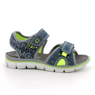 Primigi fiú feliratos szandál kék-neon