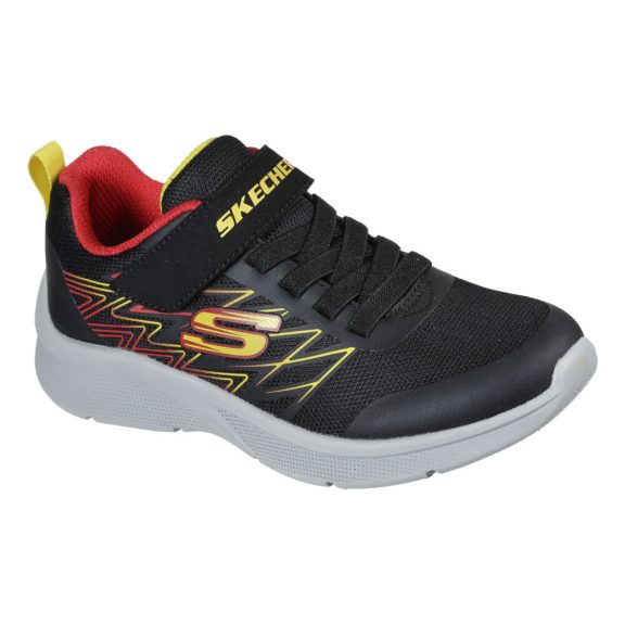 Skechers gyerek cipő Microspec fekete-sárga-piros