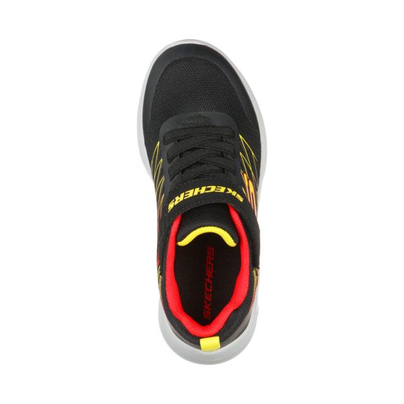 Skechers gyerek cipő Microspec fekete-sárga-piros