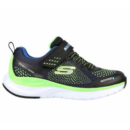   Skechers Ultra Groove vízálló gyerek sportcipő fekete-neonzöld