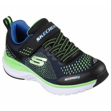   Skechers Ultra Groove vízálló gyerek sportcipő fekete-neonzöld