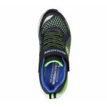 Skechers Ultra Groove vízálló gyerek sportcipő fekete-neonzöld