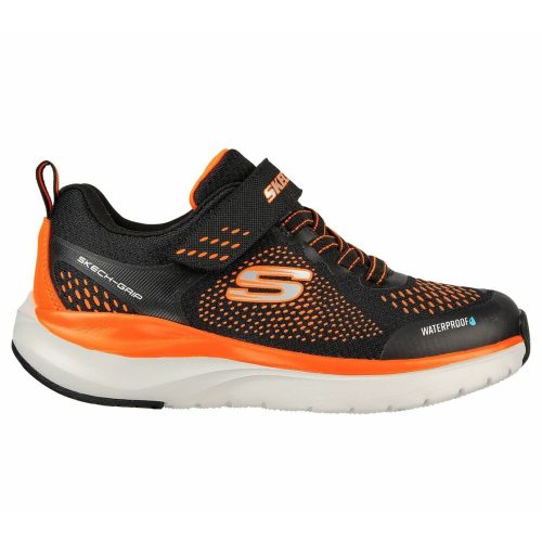 Skechers kisfiú vízálló cipő ultra groove fekete-narancs