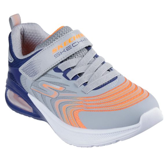 Skechers gyerek cipő Microspec Max Advance ezüst-narancs-kék