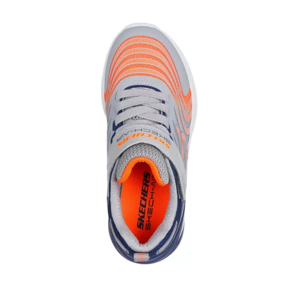 Skechers gyerek cipő Microspec Max Advance ezüst-narancs-kék Skechers gyerek cipő Microspec Max Advance ezüst-narancs-kék
