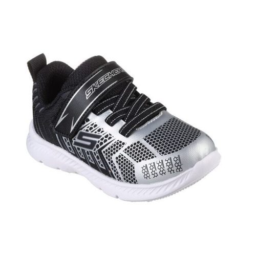Skechers Comfy-flex Tronox fekete-ezüst gyerek cipő