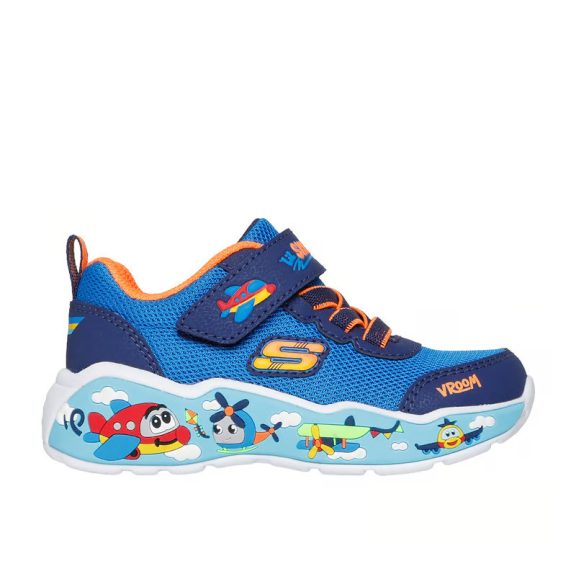 Skechers kisfiú sportcipő vidám repülős mintákkal Skechers kisfiú sportcipő vidám repülős mintákkal