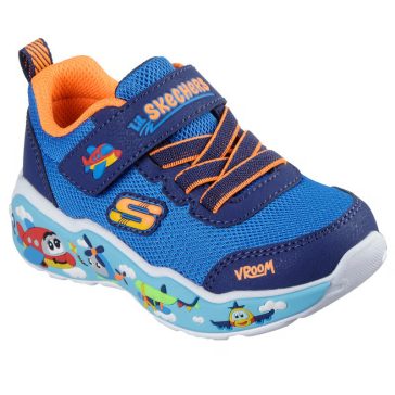 Skechers kisfiú sportcipő vidám repülős mintákkal