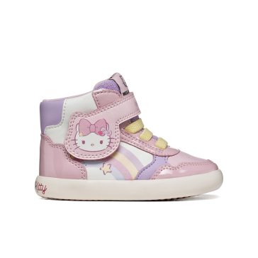 Geox Eclyper lány magasszárú cipő fehér-pink