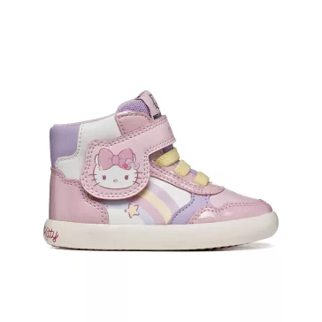 Geox Eclyper lány magasszárú cipő fehér-pink