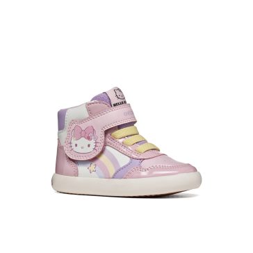 Geox Eclyper lány magasszárú cipő fehér-pink