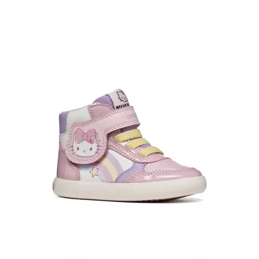 Geox Eclyper lány magasszárú cipő fehér-pink