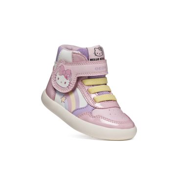 Geox Eclyper lány magasszárú cipő fehér-pink