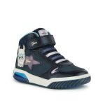 Geox magaszárú kislány villogó cipő fekete-lila